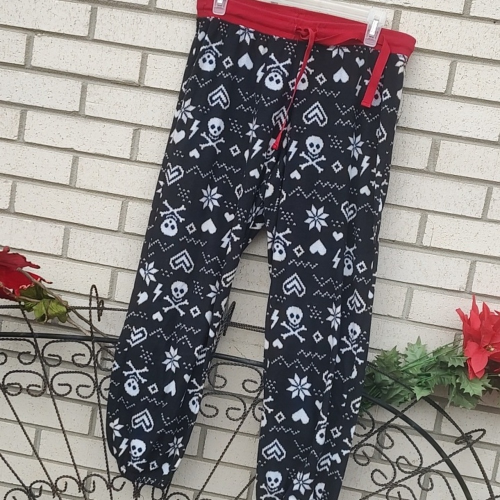 Skull,Pj  Pants with Red Waistband - Picture 3 of 9